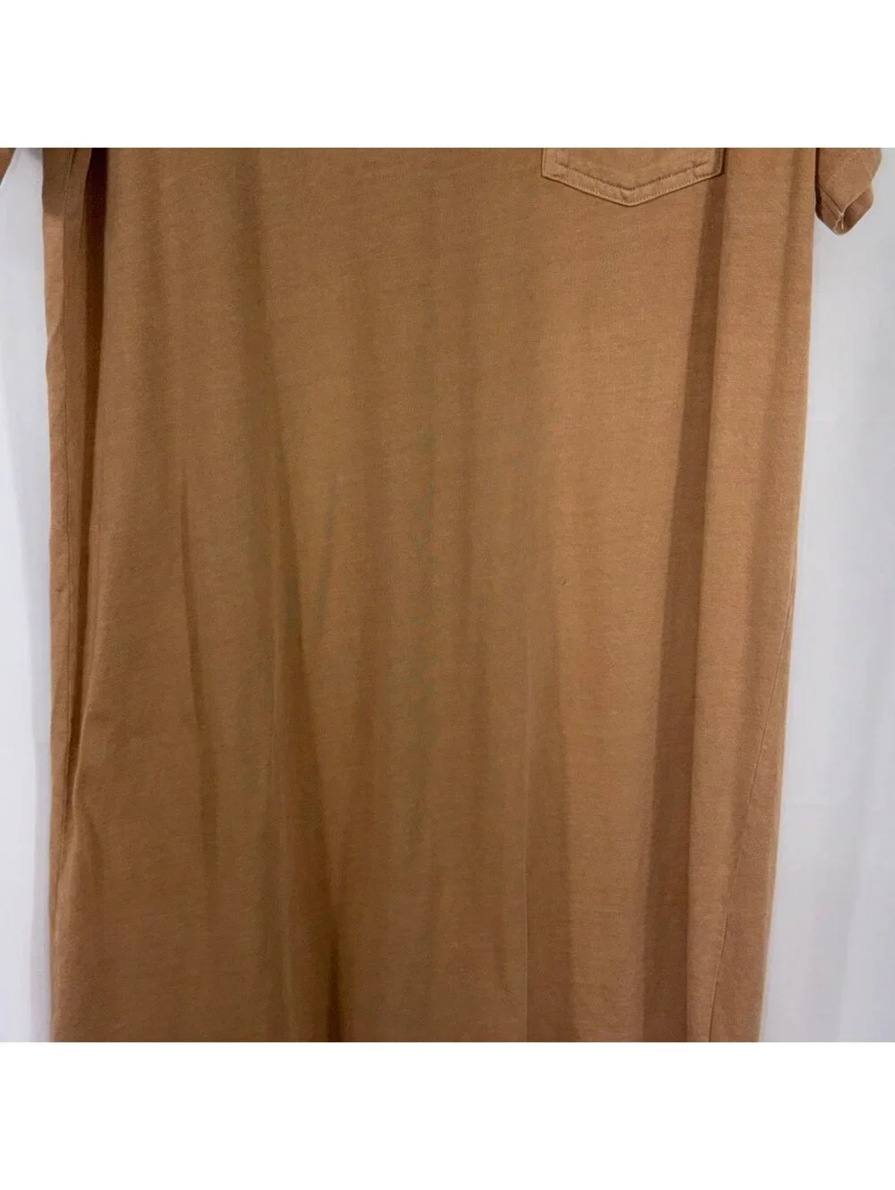 Old Navy Tan Pocket T-Shirt Dress 100% Cotton Size Medium Tall